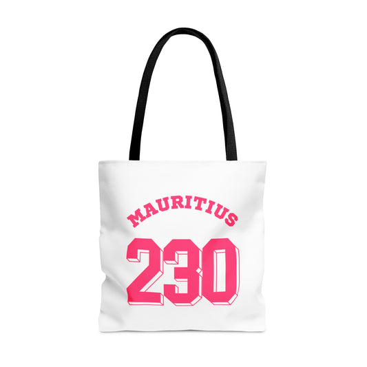 MAURITIUS TOTE BAG (AOP) - 'Mauritius 230' Island Connection in Passion Pink 💖 📞