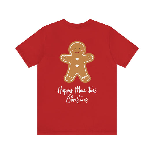 MAURITIUS CHRISTMAS T-SHIRT: Gingerbread Holiday Cheer 🎄🍪 - Unisex Jersey Short Sleeve Tee