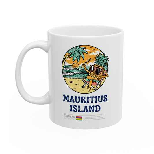 MAURITIUS MUG - Relaxing Pineapple Paradise 🍍🏖️ - Ceramic Mug 11oz