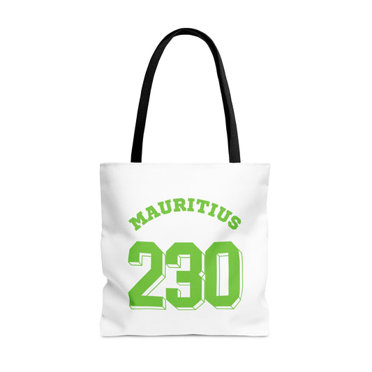 MAURITIUS TOTE BAG (AOP) - 'Mauritius 230' Island Connection in Envy Green 💚 📞