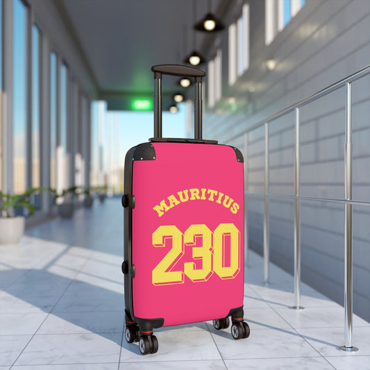 MAURITIUS SUITCASE: 'Mauritius 230' Island Explorer - Lemonade Pink 💛 🩷 🌴 - Tropical Chic Edition Suitcase