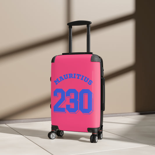 MAURITIUS SUITCASE: 'Mauritius 230' Island Explorer - Sapphire Pink 💙🩷 🌴 - Tropical Chic Edition Suitcase