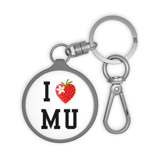 MAURITIUS KEYRING - Heartfelt Island Love in White 🤍🍓🌺