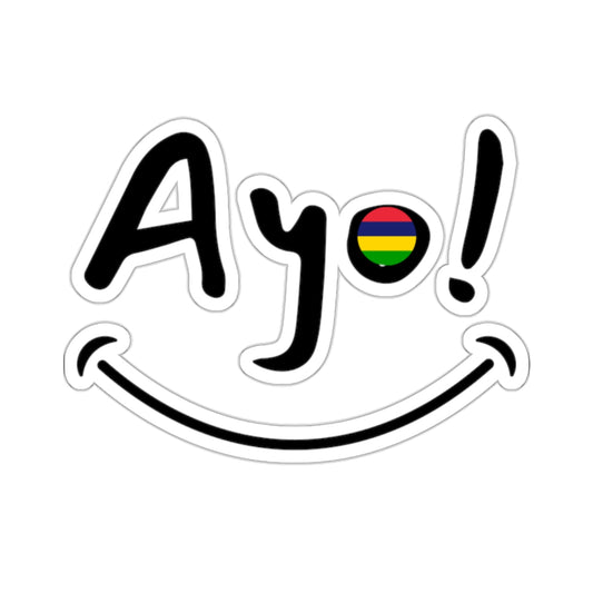 MAURITIUS STICKER - "Ayo" - Express Yourself in Mauritian Creole! 😎🇲🇺 - Ayo, Kiss-Cut Stickers