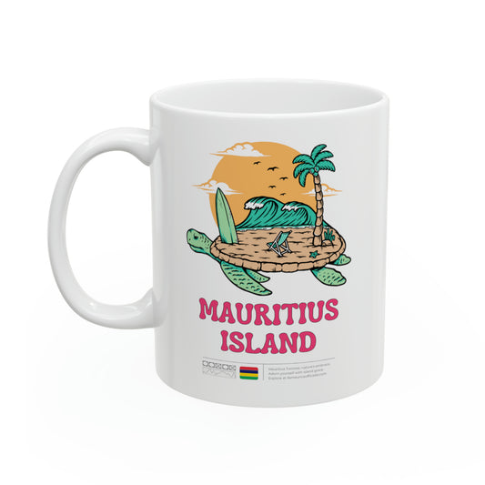 MAURITIUS MUG - Tropical Tortoise Timeless Island Wander 🐢🏝️ - Ceramic Mug 11oz