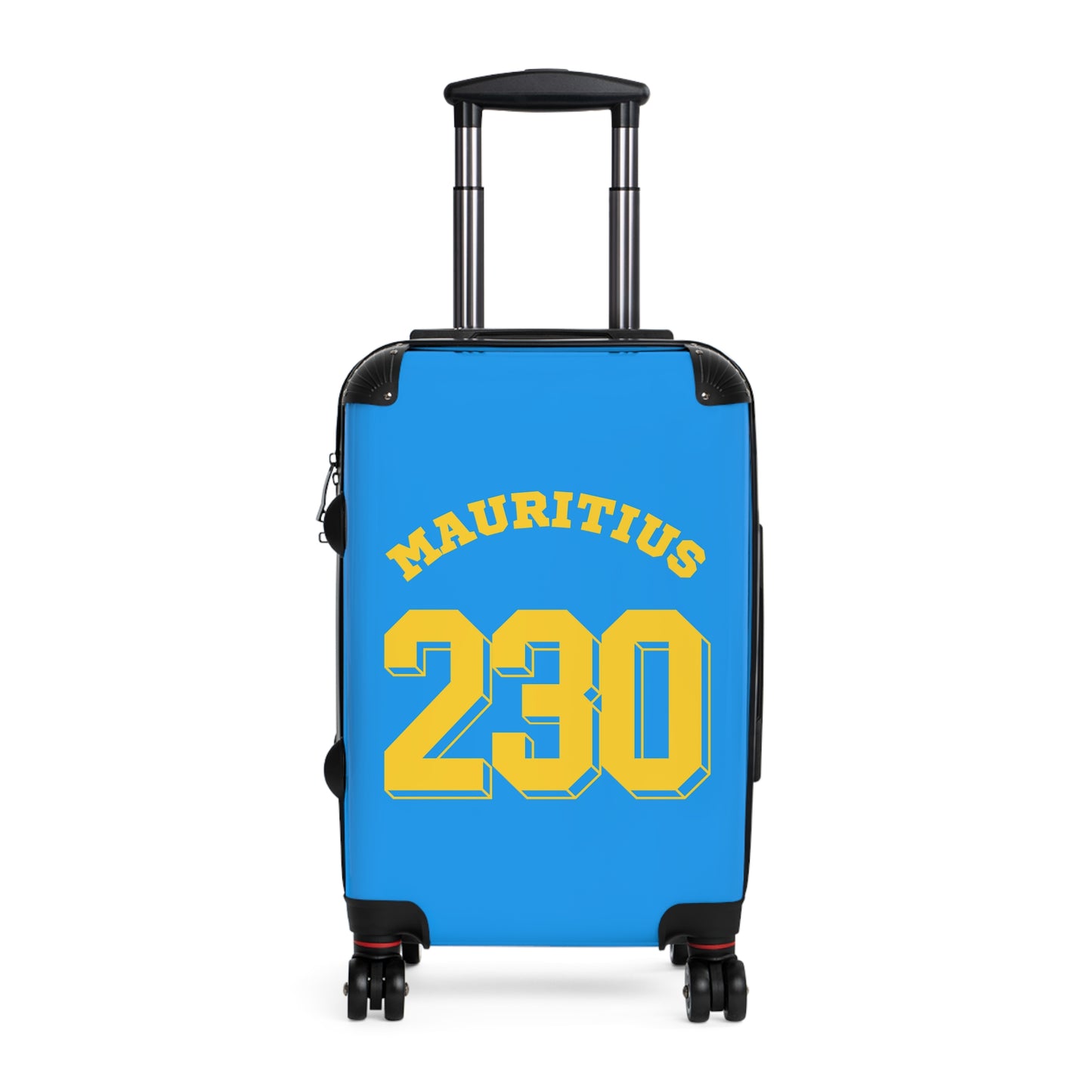 MAURITIUS SUITCASE: 'Mauritius 230' Island Explorer - Sunshine Blue 💛💙🌴 - Tropical Chic Travel Suitcase