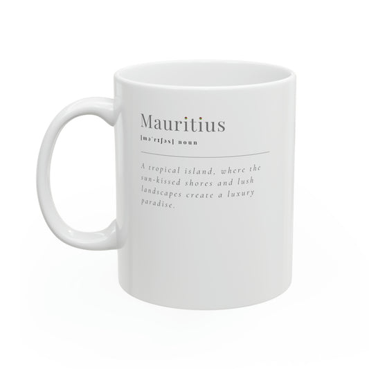 MAURITIUS MUG - Luxurious Tropical Paradise ☀️🌴 - Ceramic White Mug 11oz